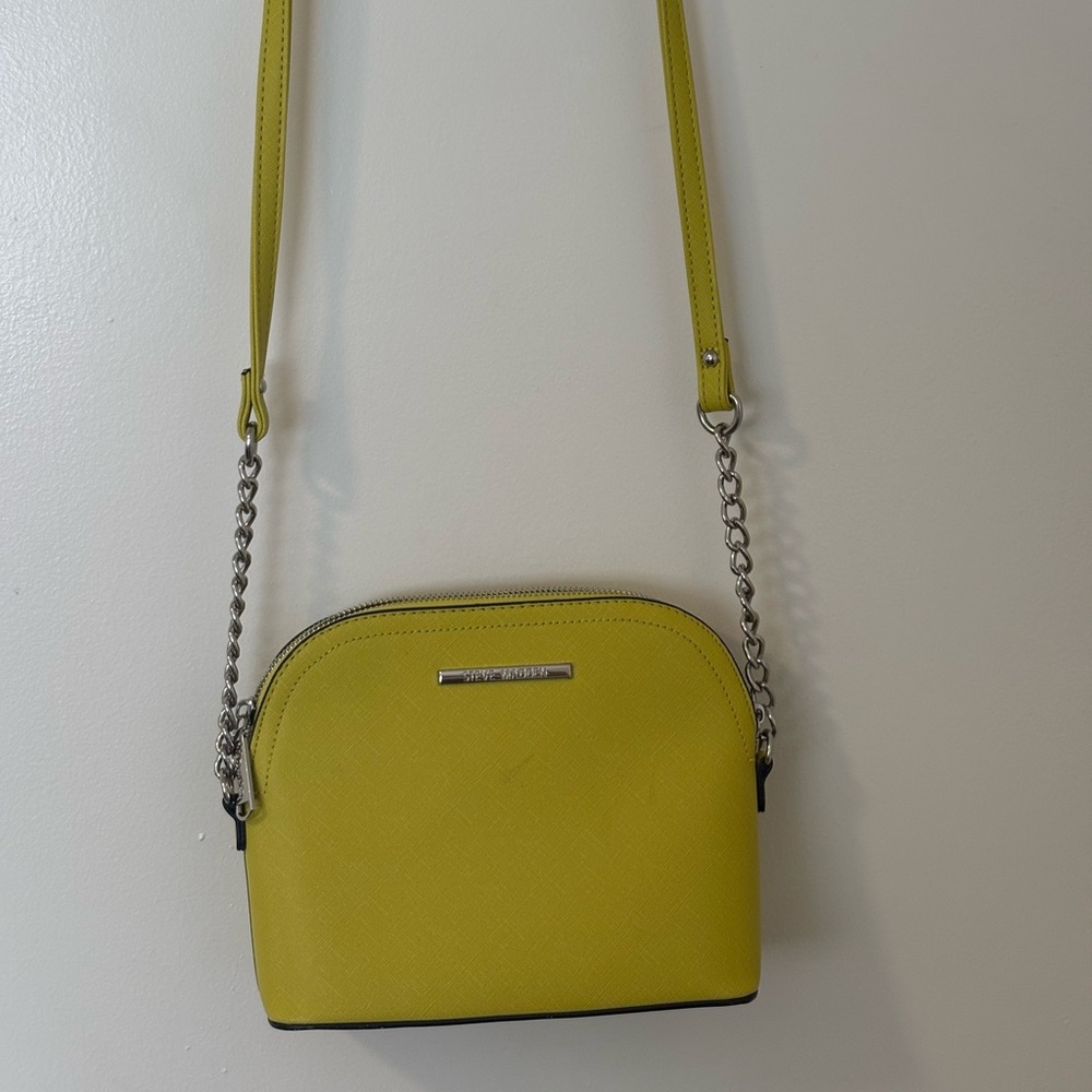 Steve Madden Yellow Crossbody Bag with Chain Strap